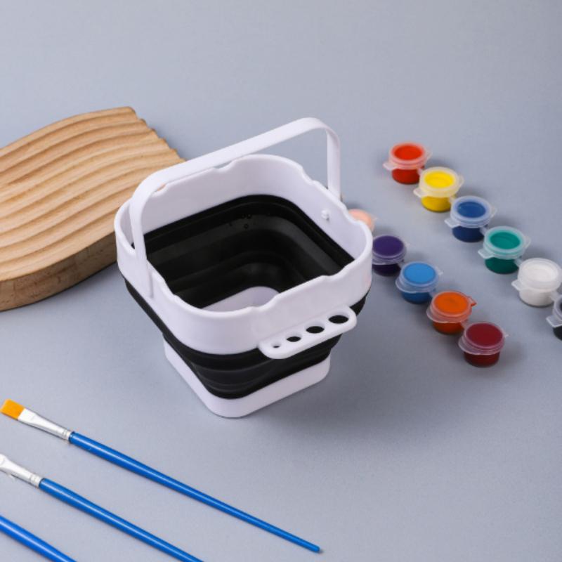 1 st Mini Opvouwbare Kleurmeng- en Kwastenwasbakje, Kleine Draagbare Kwastenwasser voor Kunststudenten's Schetsen en Schilderen