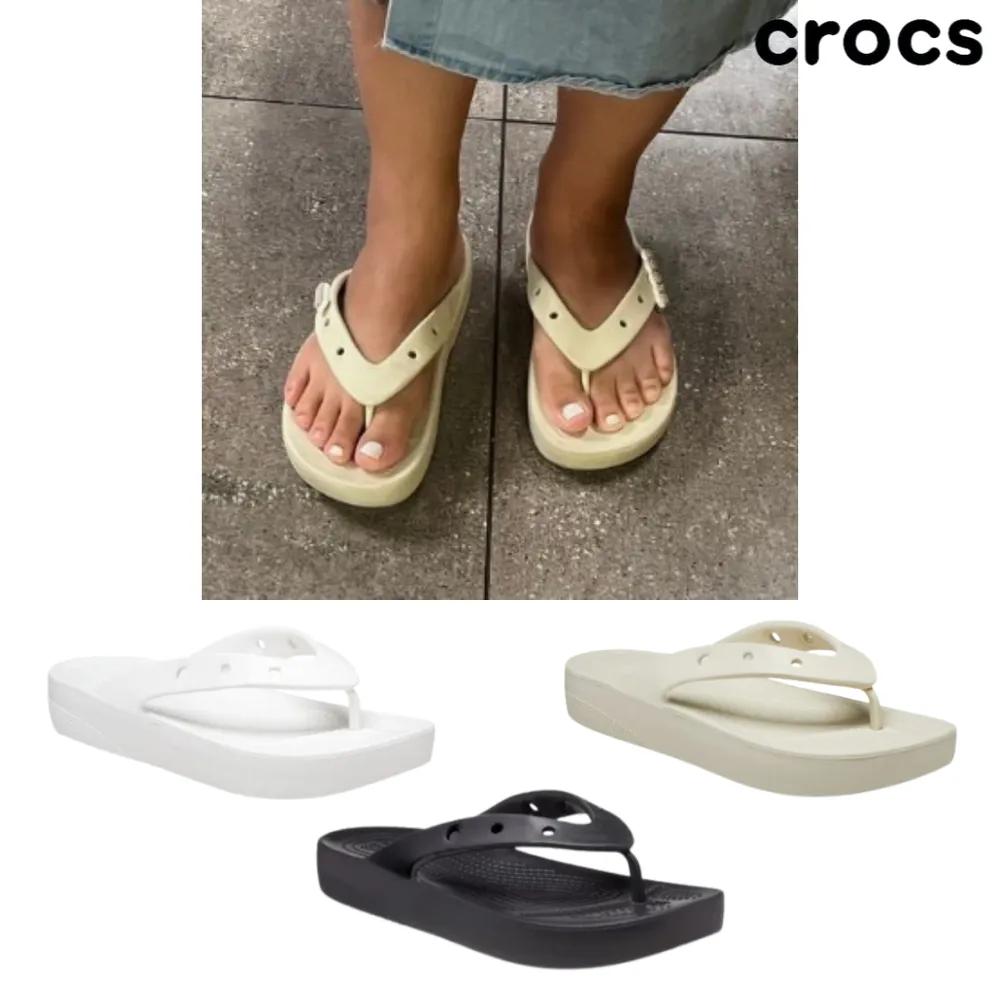 Crocs Women s Comfortable Basic Platform Flip-flop Slippers black