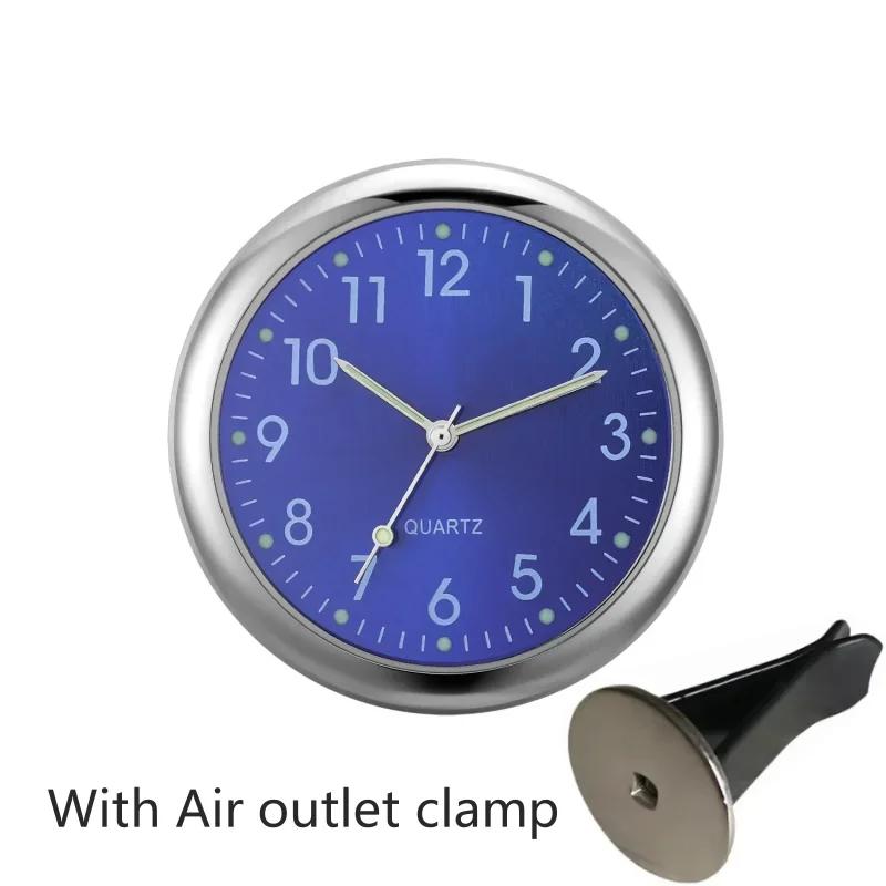 Mini Car Dashboard Clock Luminous Digital Watch Universal Stick-on Quartz Clock Auto Interior Ornament Car Accessories