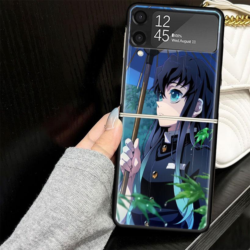 

Токито Муичиро Клинок, рассекающий демонов Чехол для Samsung Galaxy Z Flip7 Flip6 Flip5 Flip4 Flip3 5G Жесткий чехол для телефона Z Flip 7 6 5 4 3 Черный Samsung Z Flip 6