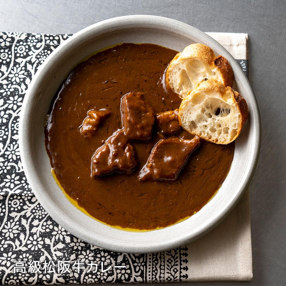 Tokyo Gourmet Labo X Curry Labo Tokyo Premium Matsusaka Beef Curry, 180g (White), No Artificial Seasonings, HIGH QUALITY MATSUSAKA BEEF CURRY