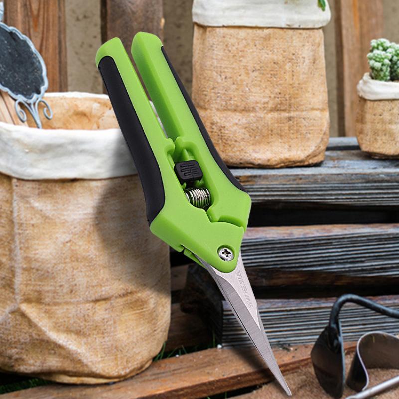 1pcs Gardening Scissors Stainless Steel Garden Branch Pruning for Tree Shears Fruit Picking Scissor Weed Potted Flower Pruners