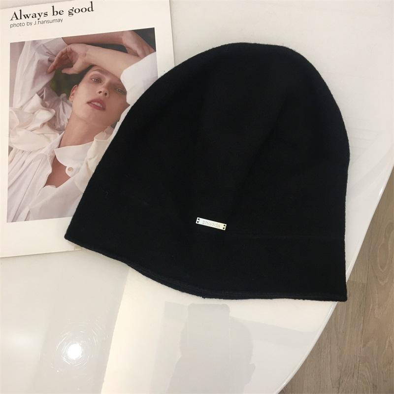 

Шляпа-берет из 100% шерсти, новая модная, складывающаяся, женская, двойного назначения, для большого обхвата головы, модная, персонализированная, ретро, шляпа художника M（56-58cm） чёрный