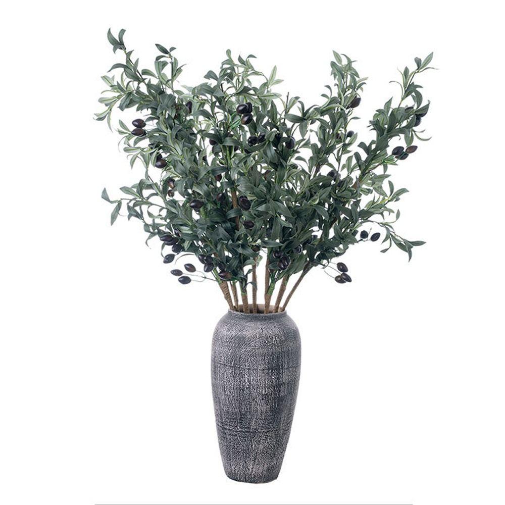 Handmade Artificial Olive Fruit Branch Elegant Fake Olive Tree  Outdoor Indoor
