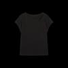 MohanyiMei Elegant Twisted Cutout Neck Short Sleeve T-Shirt