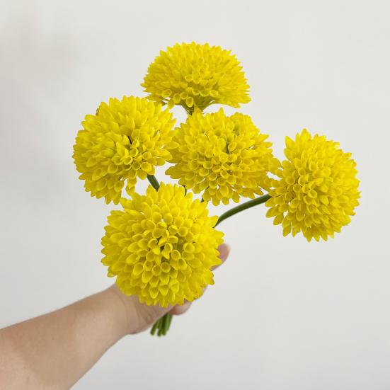 Artificial Dianthus Stem Realistic Fake Green/Orange/Yellow Tricks Plant for Vase Home Office Wedding Decoration Flower Arrangment