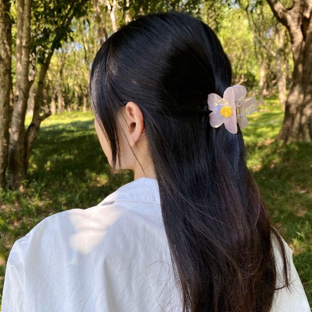 Shape Acetate Korean Style Headwear Female Hair Accessories Small Hair Clip Flower Hair Claw