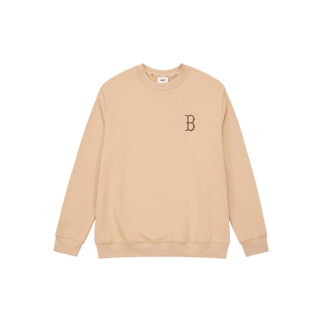 New MLB Boston Red Sox Sweatshirts Unisex Beige Yellow 3AMTM1234-43BGS