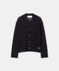 Theendquestion Linen Blend Collar Cardigan / Black