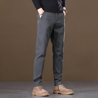 Spring and Autumn Men's Light Business Casual Pants Slim Straight Pants