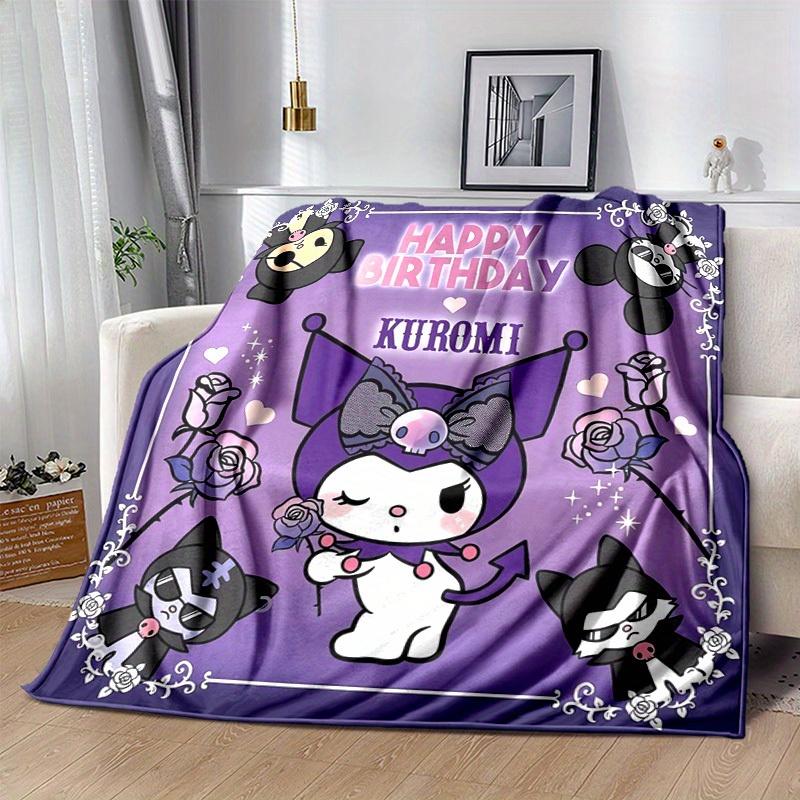 1pc. Cute Kuromi Birthday Gift Blanket for Home Office Outdoor Usez0411257