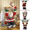 Funny Resin Santa Claus Snack Tray Rack Craft Waiter Design Dessert Divider Santa Claus Sculpture Christmas Party Decoration