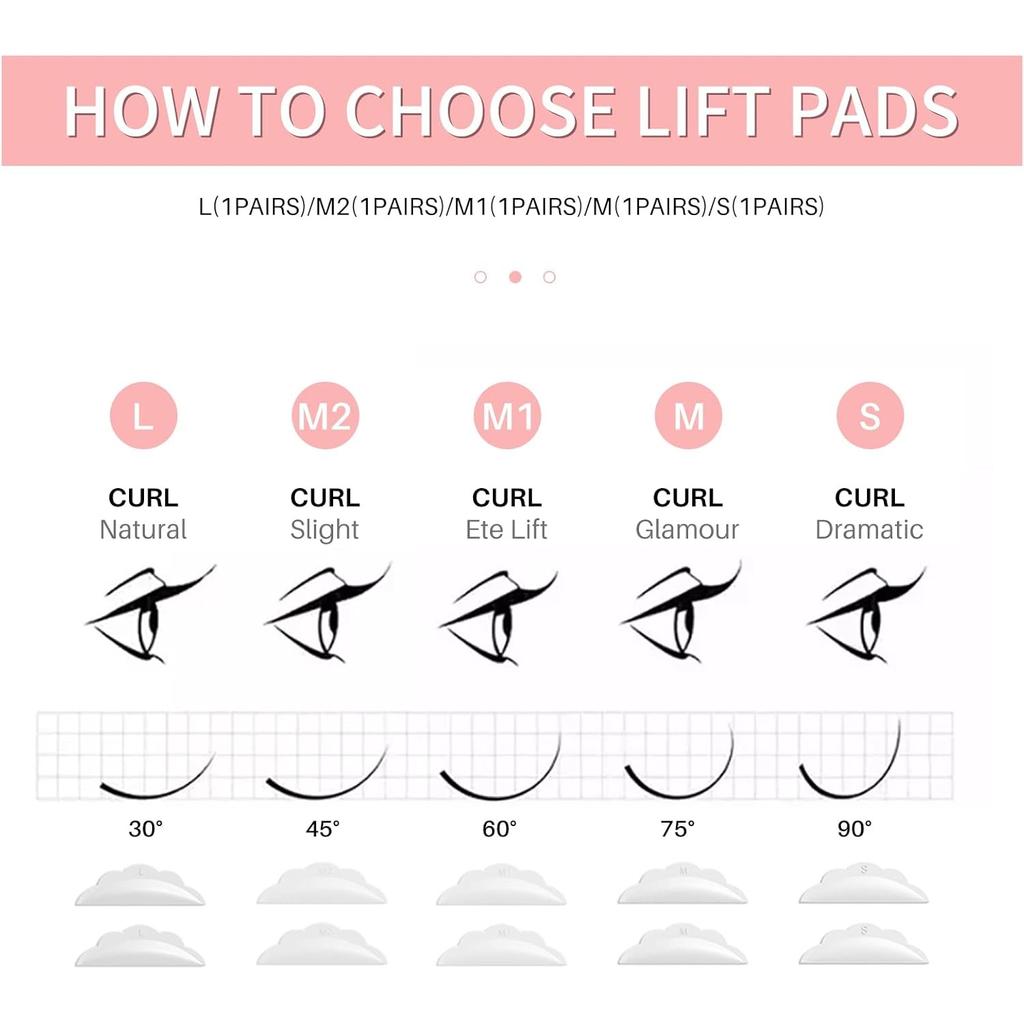 Wimperlift Kit, Professionele Salon Semi-Permanente Krullende Wimperpermanent Kit met Wimperbeschermers, Ooggelpads en Borsteltjes