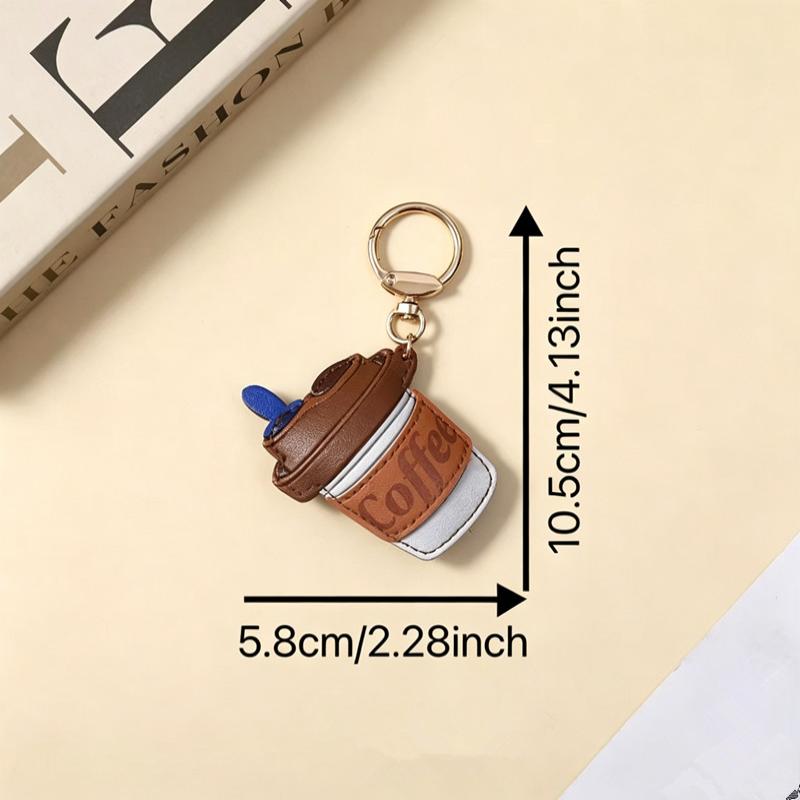 Ins Kreativ Cool Süßigkeiten Leder Kaffeebecher Stil Mode Tasche Hängende Dekoration Handyhülle Anhänger Kette Schlüsselanhänger