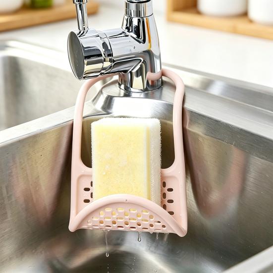 Soap Bar Holder Sink Hanging Sponge Holder, Foldable Rust Proof Storage Rack, Drain Shelf Space Saving Organizer for Sponges Scrub Brushes And Brush