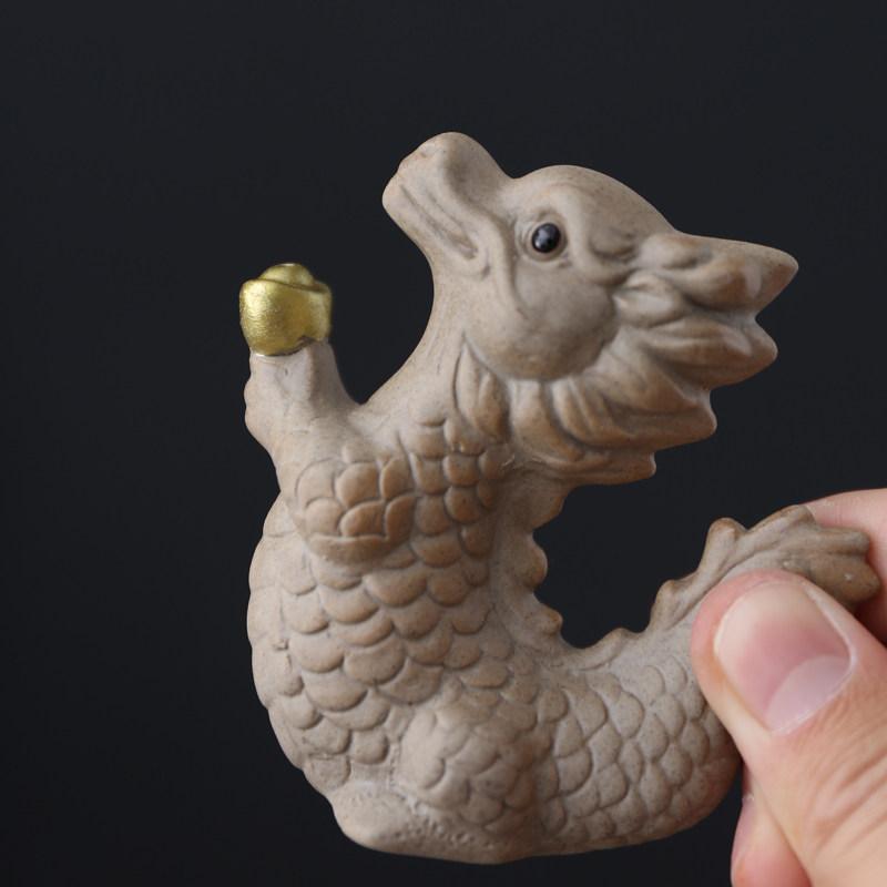 

Little Azure Dragon Incense Holder Multi Functional Tea Pet Ceramic Tabletop Tea Game Home Mini Ornaments Chinese Handicrafts