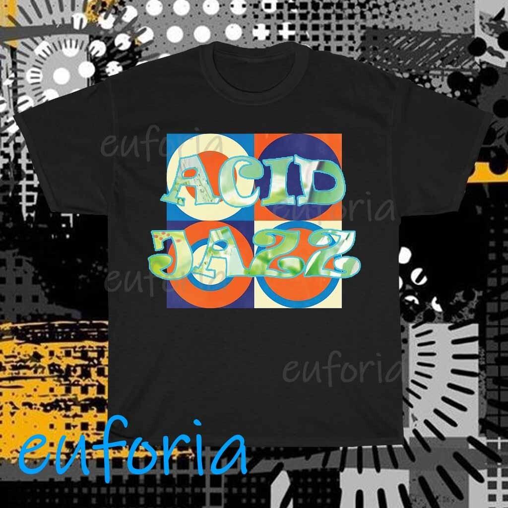 Retro Acid Jazz Vintage Logo T-Shirt S