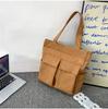 Canvas Bag Large Capacity Men Women's Shoulder Bag Student Class Hand Tote Bag