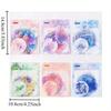 2 Packs Colorful Series Decorative Sticker Watercolor Foil Stamping Collage Scrapbooking Label Diy Diary Journal Planner