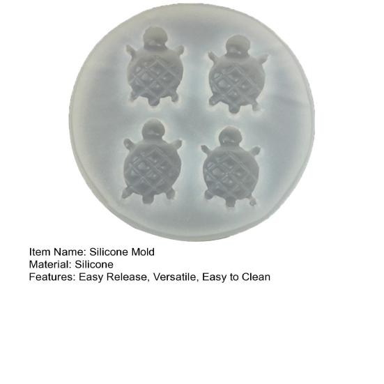 2Pcs Cute Turtle Crab Mold Food-Grade Silicone Mold Chocolate Resin Soap Mold Easy-Release Reusable Baking Mold for Cake Decor Decompression Toy