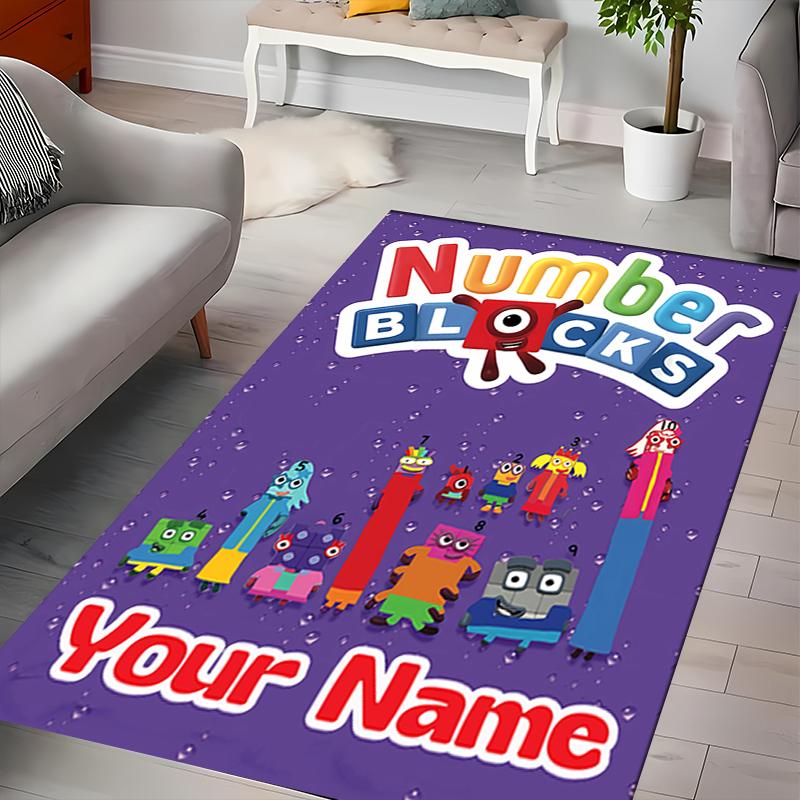 Benutzerdefinierter Personalisierung Numberblocks Teppich - Perfekt für Küche, Bad, Waschküche Dekor Große Größe Verfügbar, Geschenk Alle Jahreszeiten