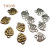 50Pcs Silvery Color/Goldenen Color Metal Handmade Tools with Love Heart Shaped DIY Charms Trinket