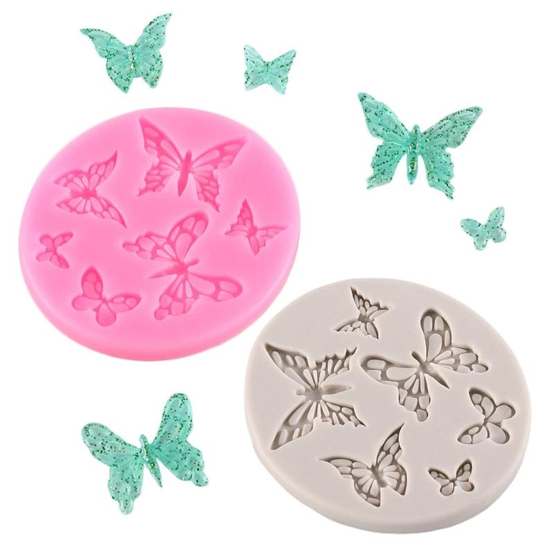 3D Butterflies Shaped Silicone Flexible Food Grade Mould Clay Resin Ceramics Candy Fondant Candy Chocolate Soap Mould