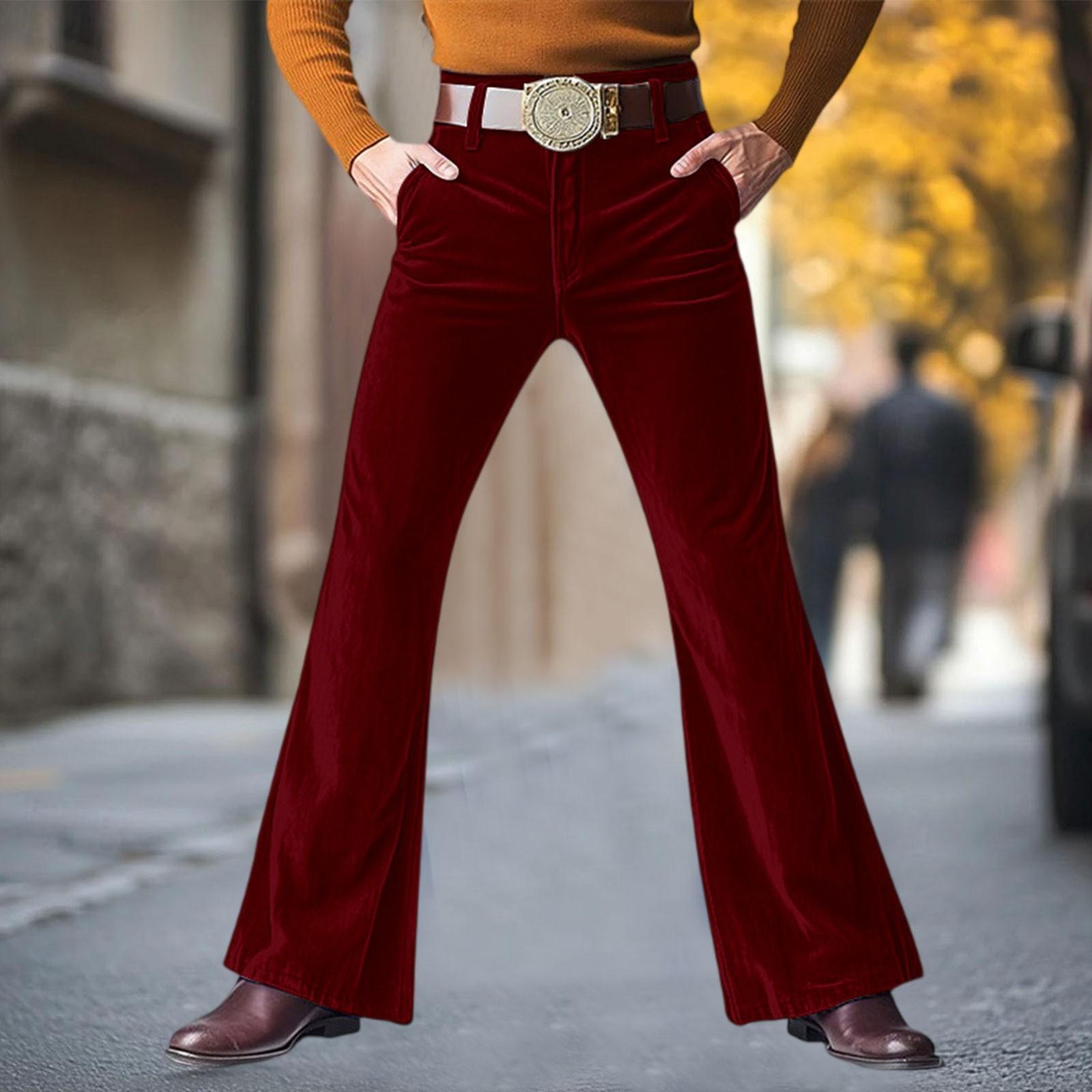 

Мужские винтажные брюки-клеш 60-х 70-х годов, классический комфорт, расклешенные клеши, ретро диско наряды для мужчин XXXL