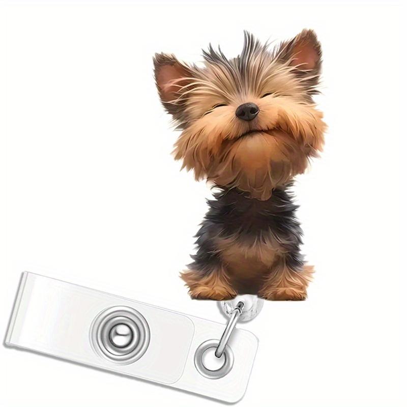 

Fun Shape Badge Clip for medical, office, and education professionals. A great gift for dog lovers. прозрачный
