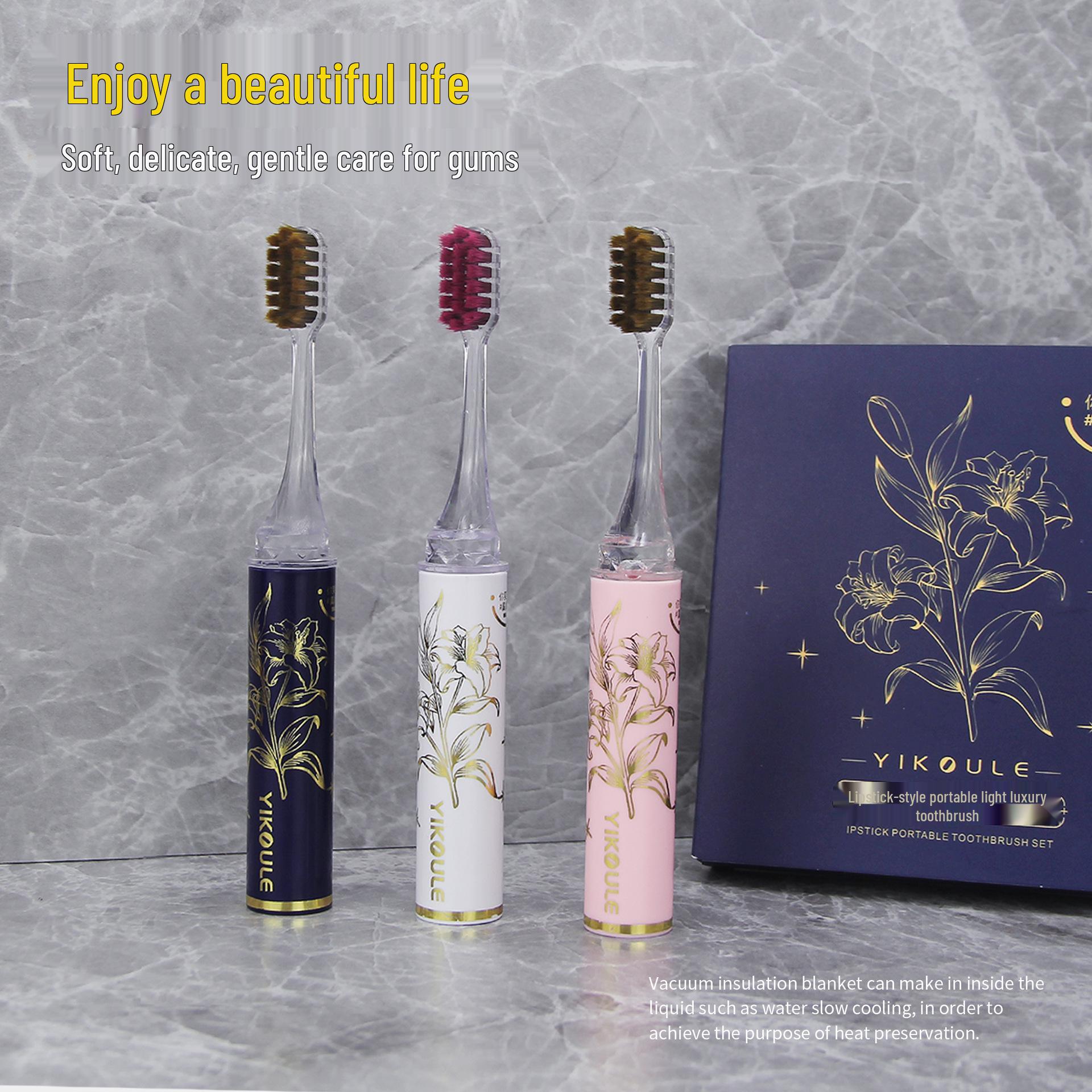 

Portable Women s Luxury Soft Bristle Toothbrush for Gum Care and Travel