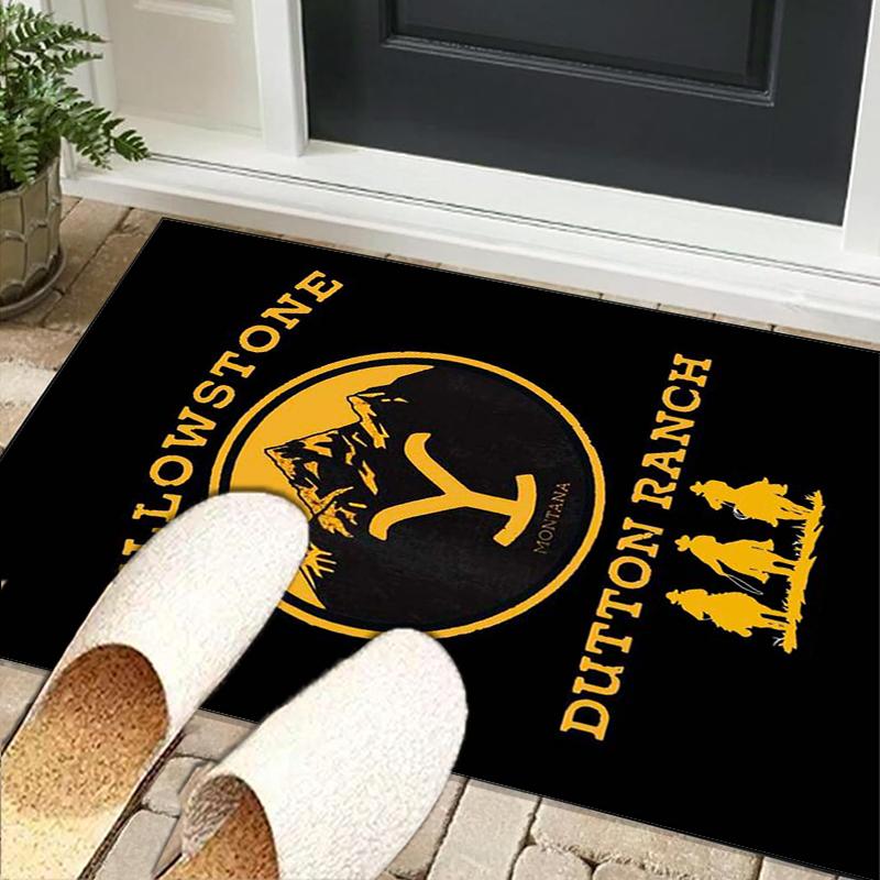 Yellows-tone Dutton Ranch Office Rug Chair Mat, Game Carpet, Suitable for Front Door, Bedroom, Living Room, Desk, Holiday Gift