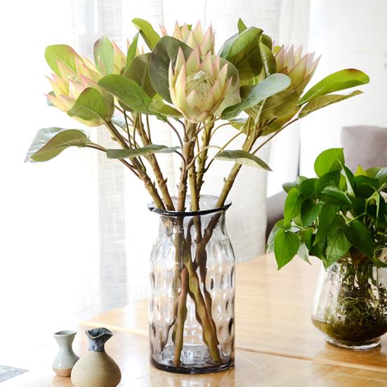 1Pc King Protea Artificial Flower Fake Plant DIY Wedding Bouquet Party Decor