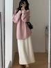Women's Cozy Soft Sweater: Autumn-Winter 2024 Loose Mid-Length Wool Pullover