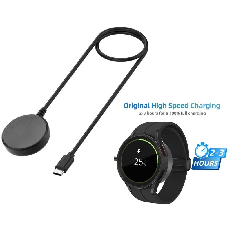 Type-C Charging Cable Stand Wireless Charger Dock Cord Smartwatch Accessories for Galaxy Watch5/5 Pro/4/3/Active 1/2