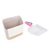 Cat Litter Scoop with Holder Base Broom Dustpan Set Detachable Stainless Steel Kitty Litter Scooper