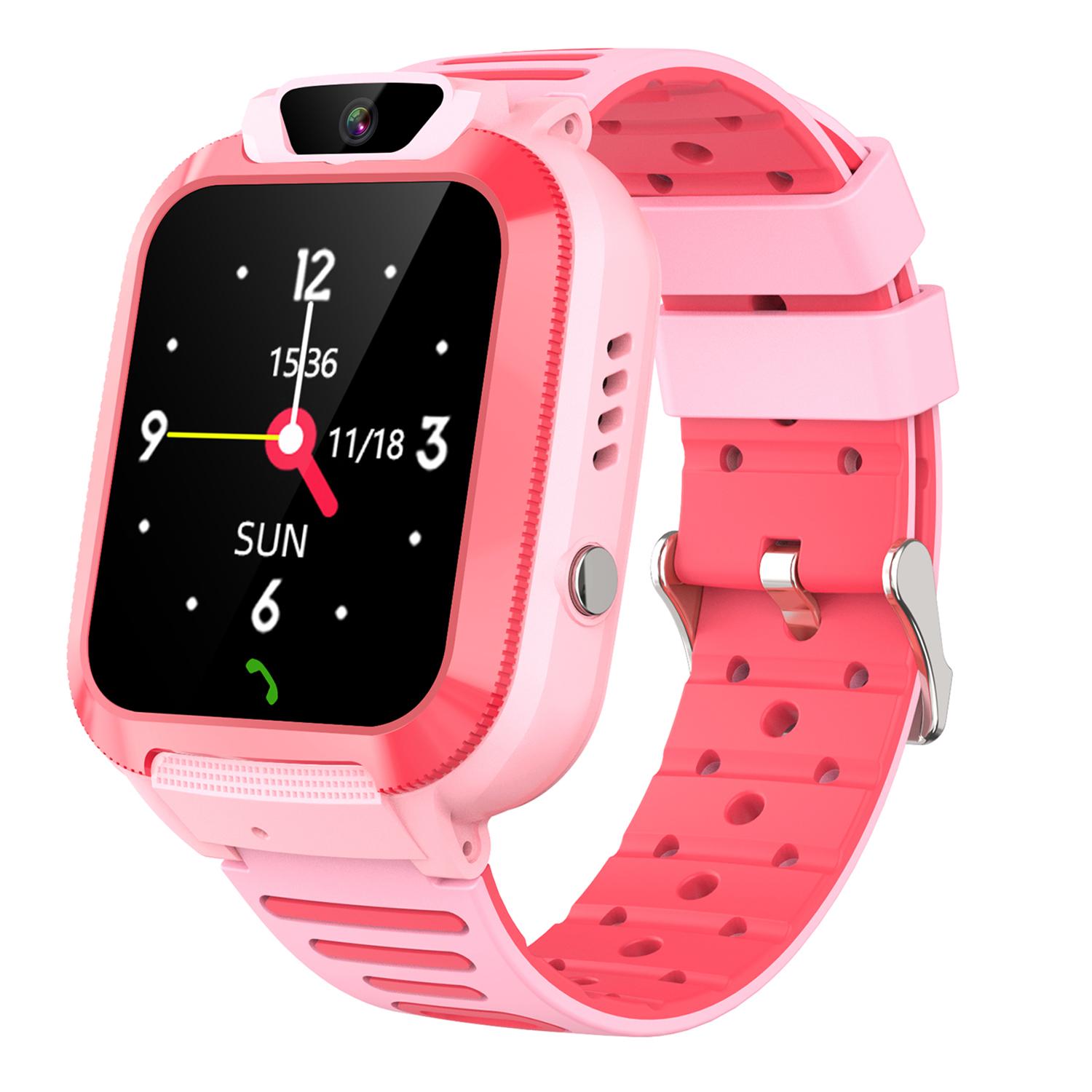 

DH11 1.44 inch Touch Screen 4G Kids Watch WiFi LBS Position Tracker SOS Video Call Bracelet Pink