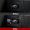 Car Key Engine Start Stop Push Start Button Frame Trim Cover Carbon Fiber Sticker Decal Fits for BMW E90 E92 E93 2006 2007 2008 2009 2010 2011 2012