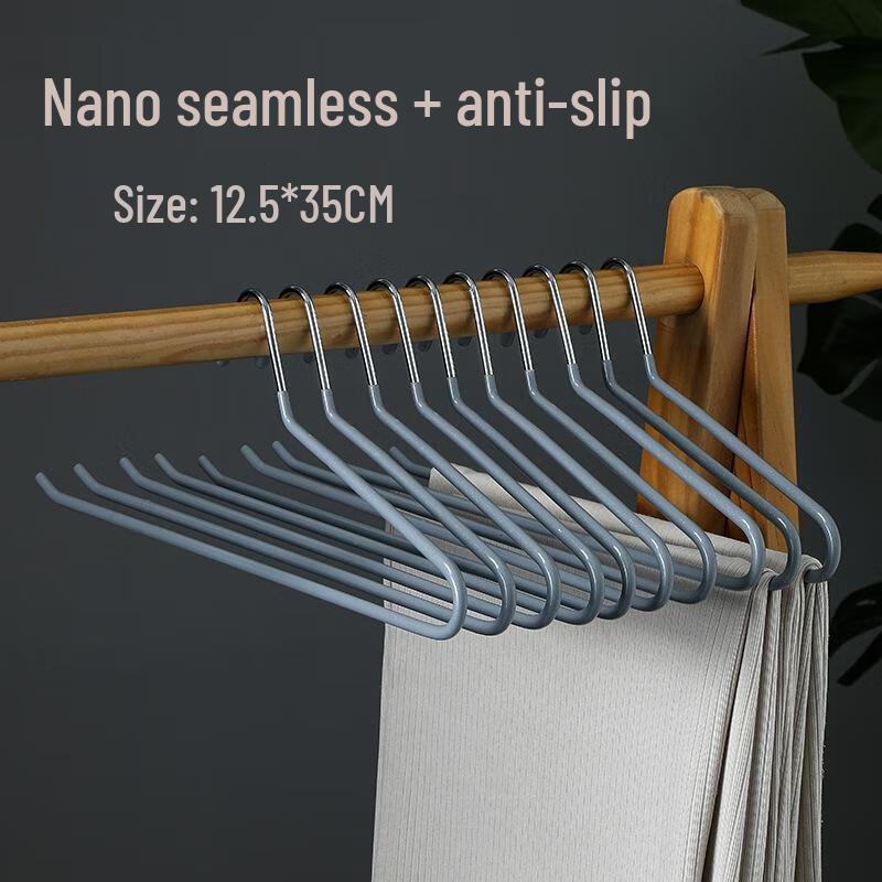 JINGRUIXIANG Non-Slip Goose-Shaped & Z-Shaped Trouser Hangers (10-Pack)