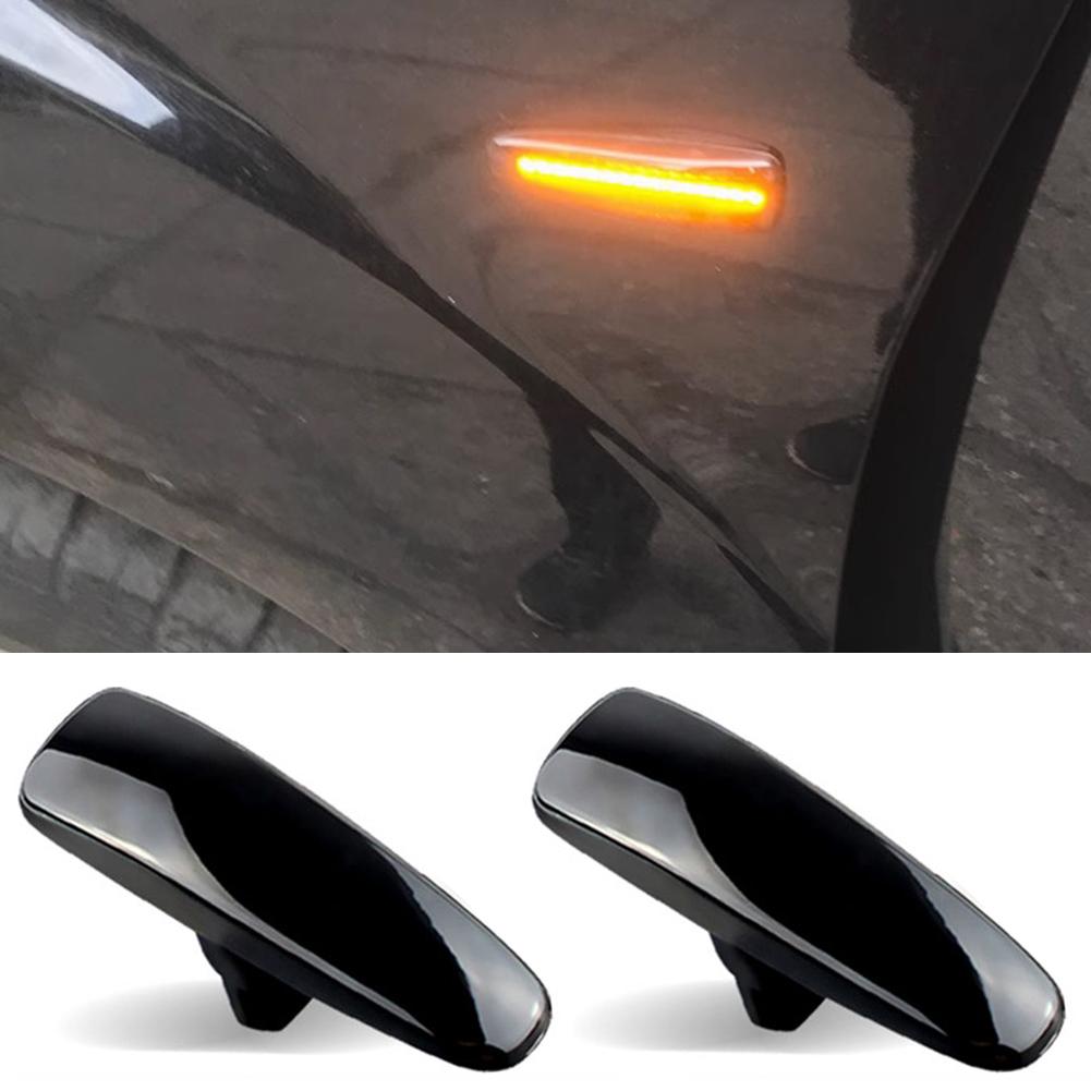 2Pcs Car LED Side Marker Light Fender Dynamic Turn Signal Lamp For Mitsubishi Lancer Evolution Evo X Outlander Sport RVR ASX Mirage 2014+