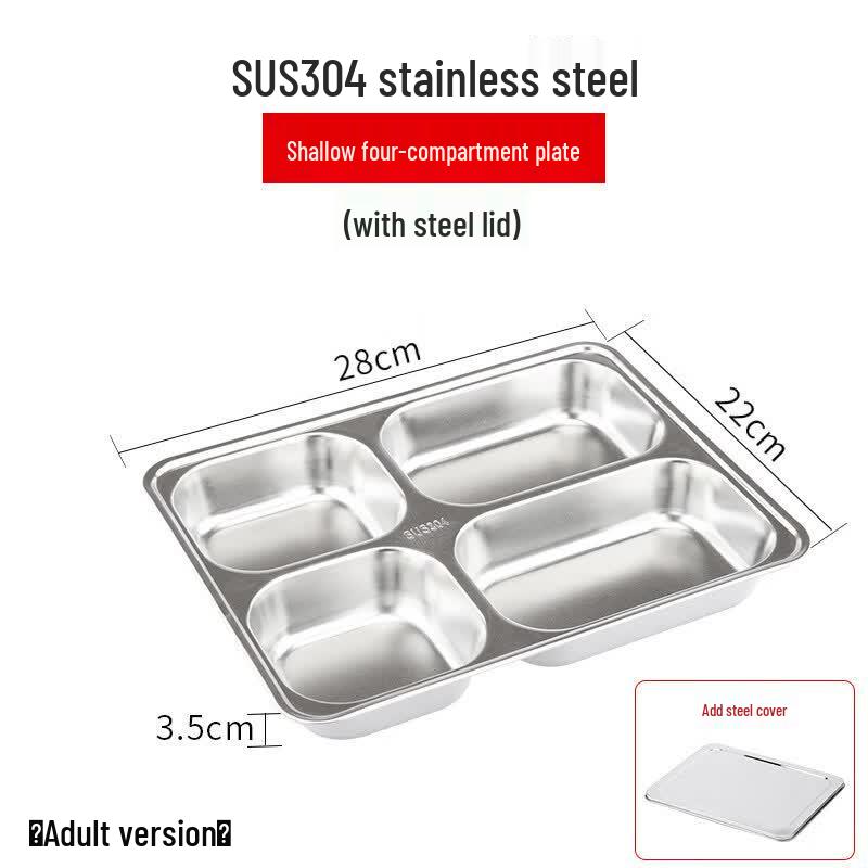 Stainless Steel Rectangular Canteen Tray