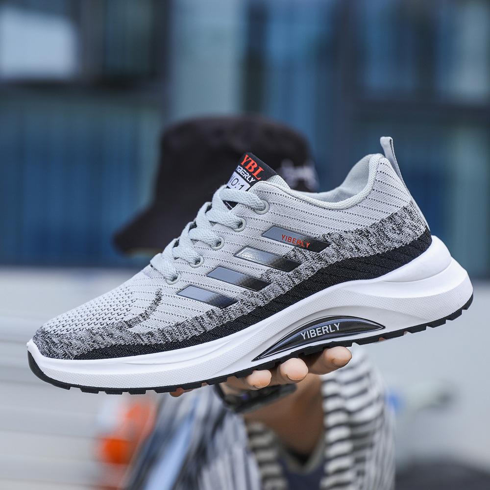 Sneakers Breathable Men's Shoes Comfortable and Lightweight Running Shoes Fashion Korean Version Trend Simple Outdoor Flying Woven Men's Shoes