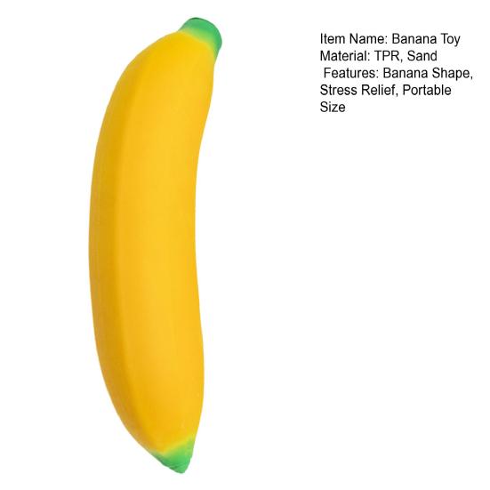 Stress Relief Banana Squeeze Toy Kids Adults Stretchy Giant Banana Sensory Toy Portable Lightweight Calming Fruit Fidget Toy