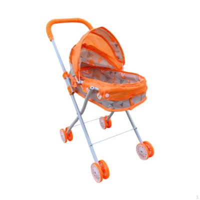Foldable Doll Push Pram Dollhouse Decoration Party Favors for Dolls Cart Toy Simulation