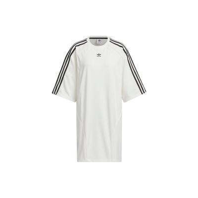 Originals Oversized Tee Dress Sports Comfortable Loose Three Stripes Round Neck Short Sleeve Dress Women Dresses White JD5773
