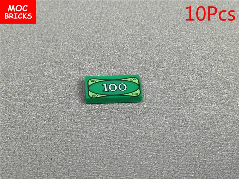 MOC Bricks DIY Printed Tile 1x1 1x2 2x2 2x3 1x4 Solar Panel Gauge Map Compass Assembled Building Block Accessories Kids Toy Gift