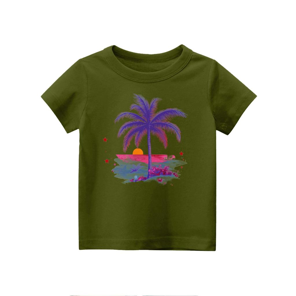 Kleinkind Mädchen Jungen T-Shirts Kinder Top Jungen und Mädchen Bedrucktes Kurzarm T-Shirt