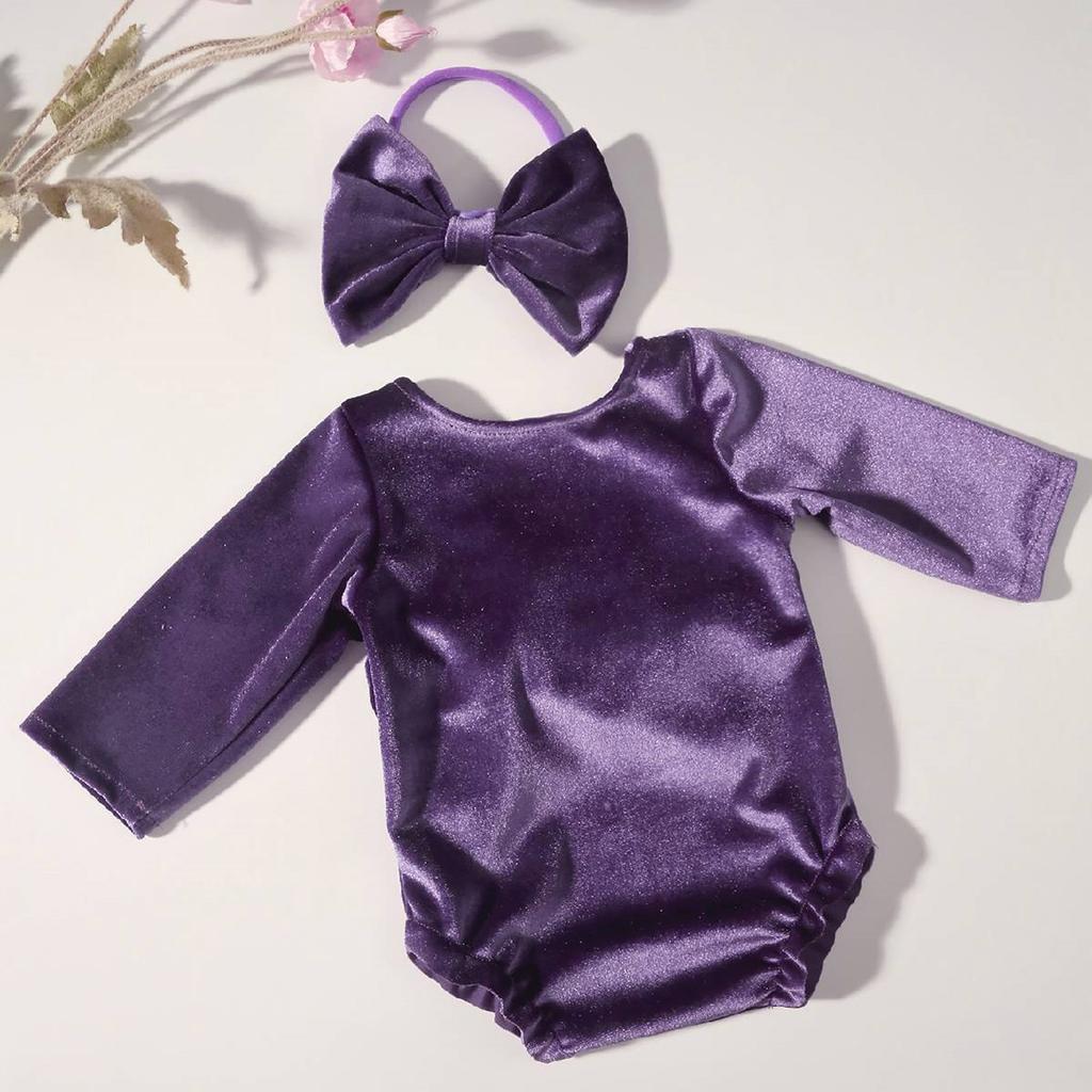 Baby Fotoshooting Kleidung Mädchen Schleife Stirnband Strampler Outfit Neugeborene Fotografie Requisiten Kostüm Kleidung Säuglingsbedarf