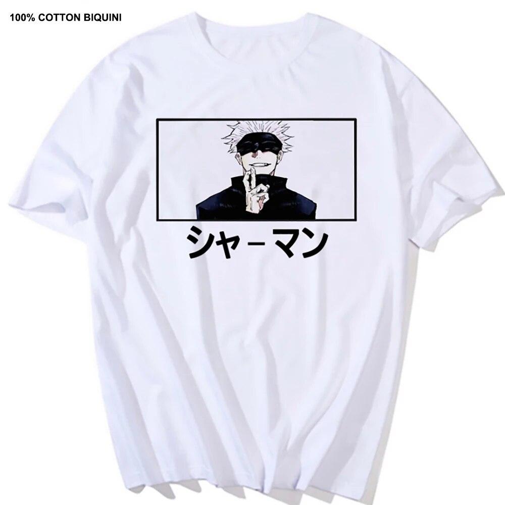 Harajuku Unisex's Tshirt Jujutsu Kaisen Printed Short Sleeve T Shirt Cool Cartoon Anime Casual T-shirt Kawaii Male Streetwear Tops