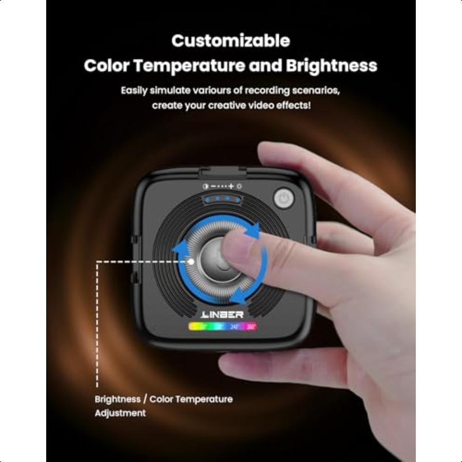 

126 светодиодный видеосвет 30009000K RGB свет для селфи для телефона магнитная задняя крышка 2000 мАч мини-свет для камеры с 3CCT RGB полноцветный 10 эффектов United States