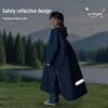 Children's Plus Size Thick Rain Poncho - Durable, Full-Length, Cape-Style for Primary & Secondary School Students